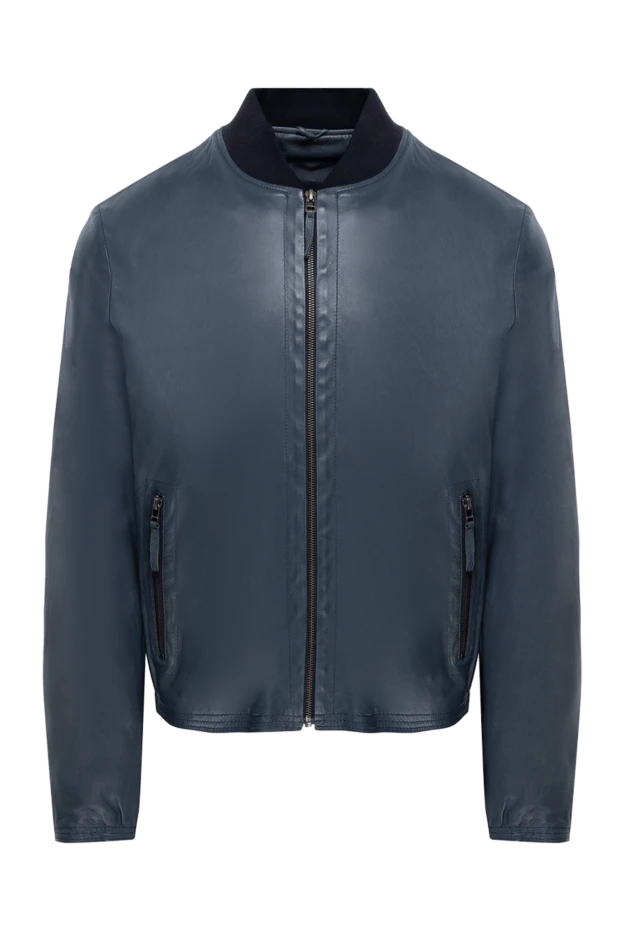 Schiatti leather jacket blue for men 133363 - photo 1