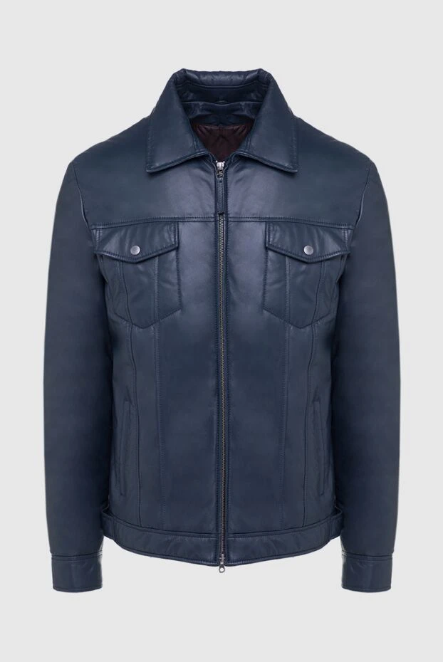 Schiatti чоловічі куртка шкіряна синя чоловіча купити фото з цінами 133372 - фото 1
