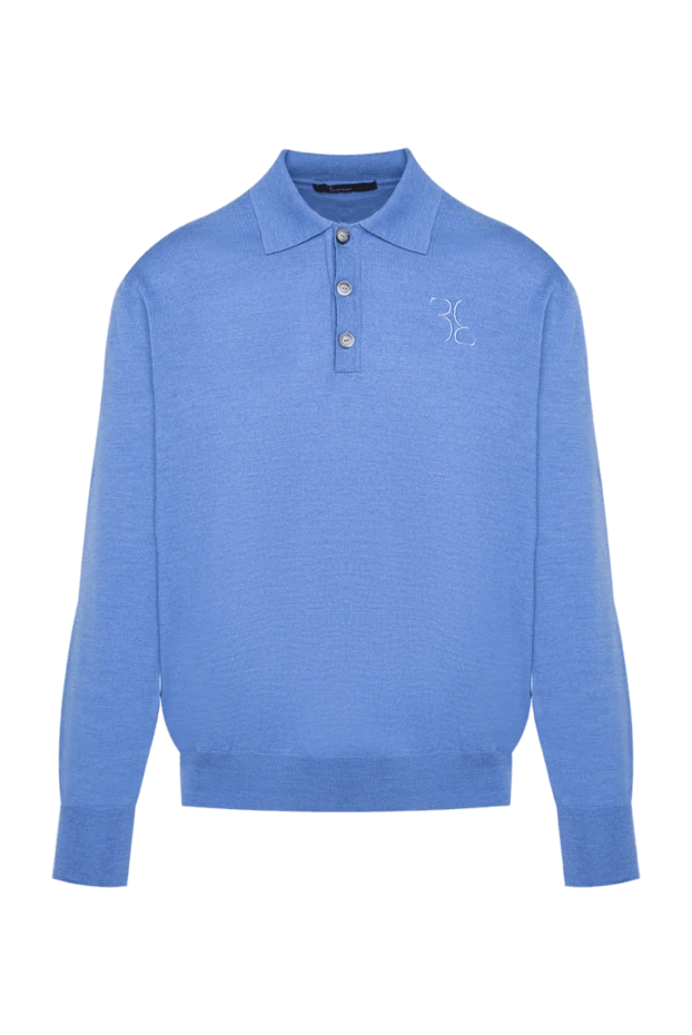 Billionaire man blue wool long sleeve polo for men buy with prices and photos 133380 - photo 1