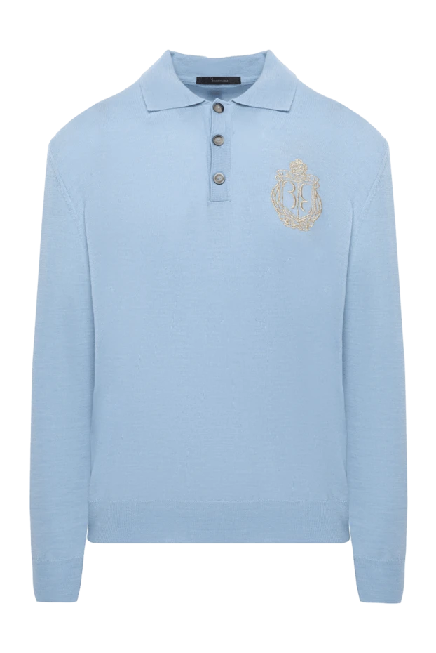 Billionaire man blue wool long sleeve polo for men buy with prices and photos 133389 - photo 1
