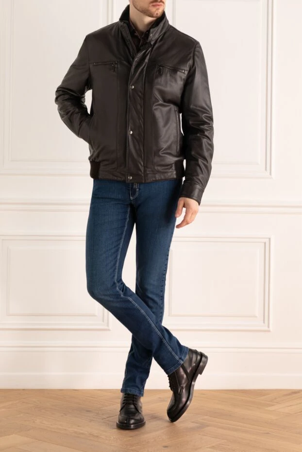 Schiatti man black leather jacket for men buy with prices and photos 133402 - photo 2