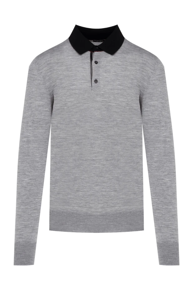 Massimo Sforza man long sleeve polo in wool, silk and cashmere gray for men 133504 - photo 1