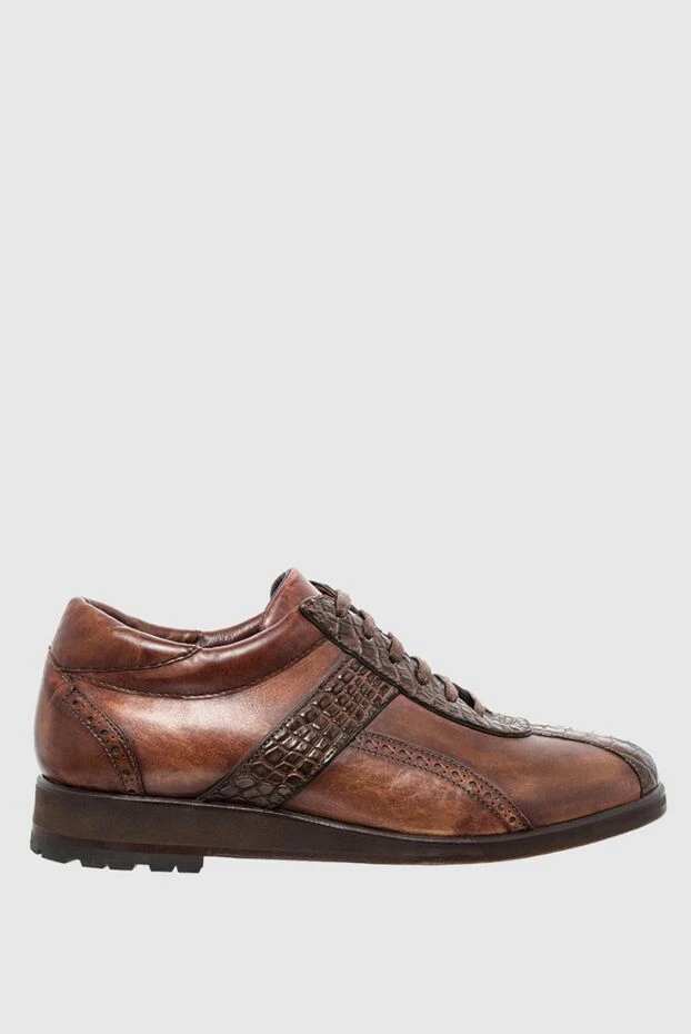 Massimo Sforza man brown leather sneakers for men buy with prices and photos 133515 - photo 1