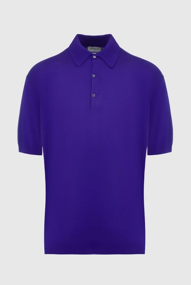 John Smedley man cotton polo purple for men 133547 - photo 1