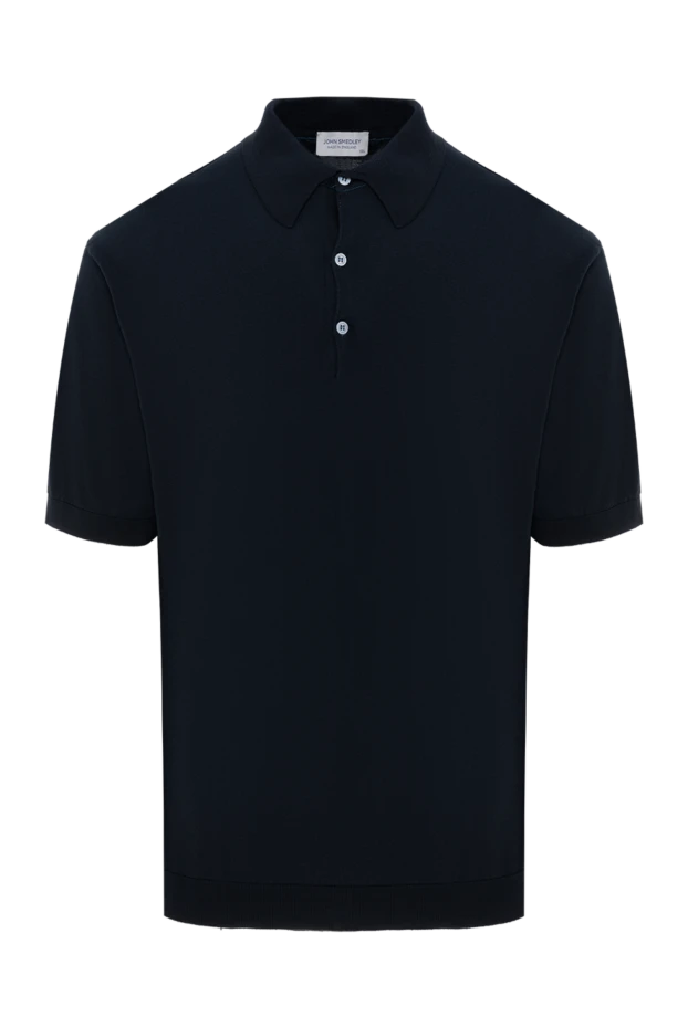 John Smedley blue cotton polo for men 133550 - photo 1