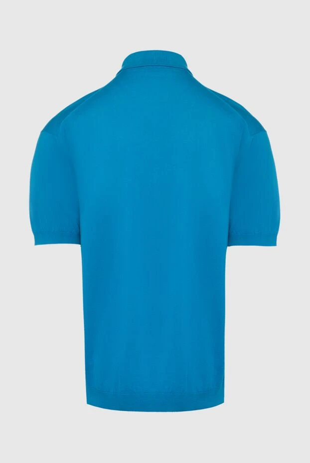 John Smedley man blue cotton polo for men 133550 - photo 2