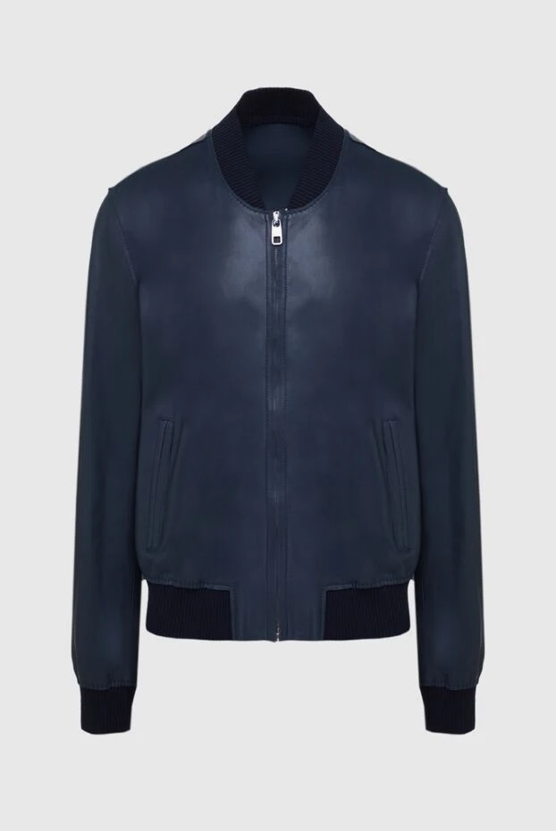 Dolce & Gabbana чоловічі куртка шкіряна синя чоловіча купити фото з цінами 133672 - фото 1