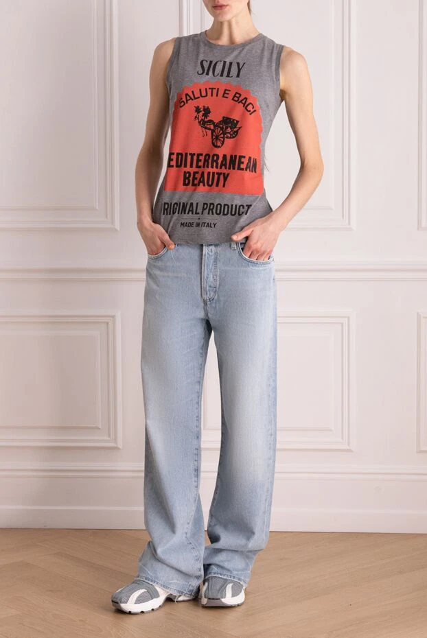Dolce & Gabbana woman gray cotton t-shirt for women buy with prices and photos 133691 - photo 2