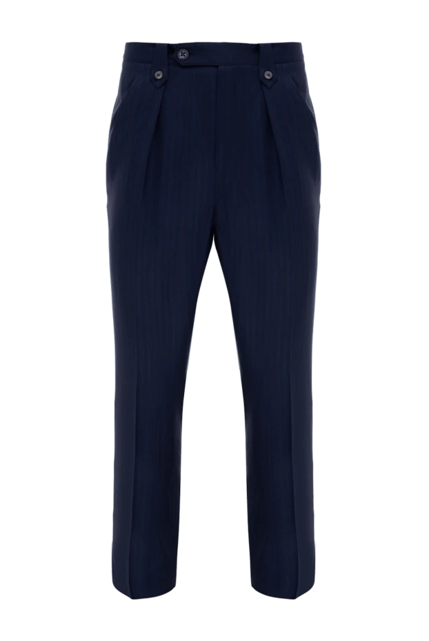 Corneliani man blue wool trousers for men buy with prices and photos 133832 - photo 1