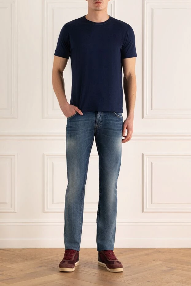 Corneliani чоловічі джинси з бавовни сині чоловічі купити фото з цінами 133840 - фото 2