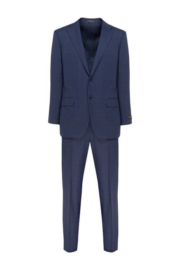 Corneliani чоловічі костюм чоловічий із вовни синій купити фото з цінами 133872 - фото 1