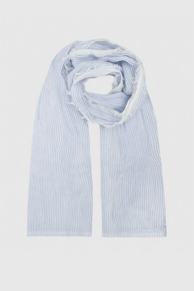 Corneliani man blue cotton and linen scarf for men buy with prices and photos 133892 - photo 1