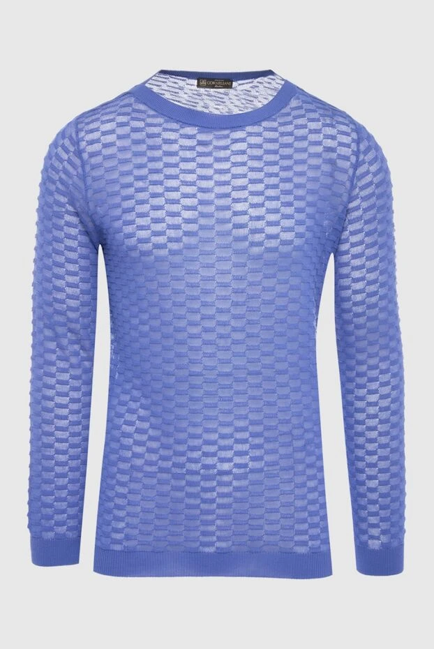 Corneliani man blue cotton jumper for men buy with prices and photos 133924 - photo 1