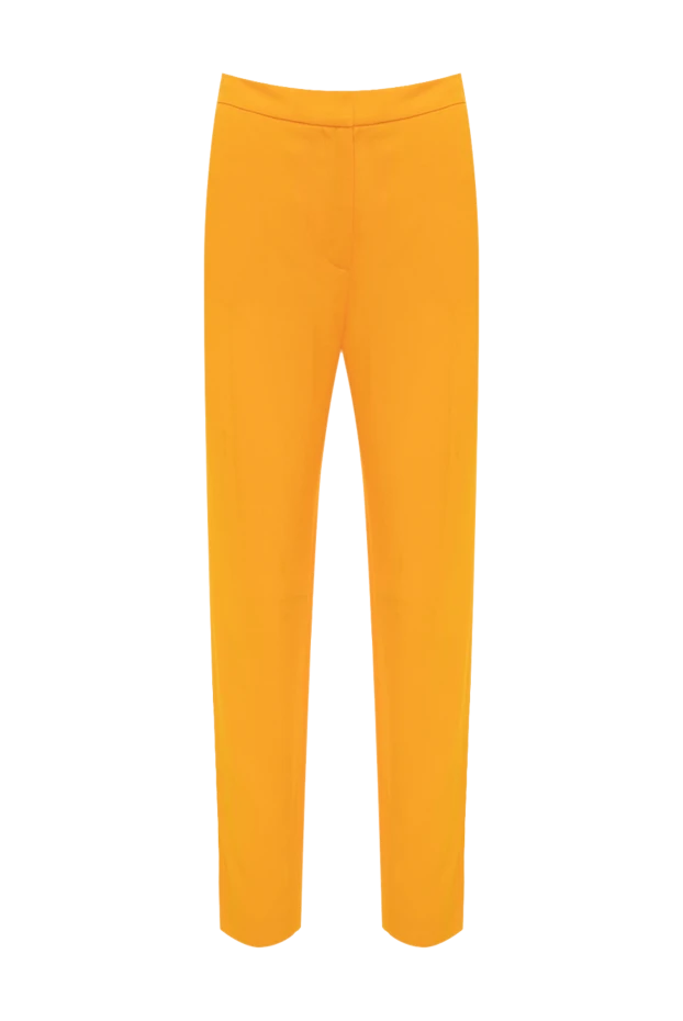 MSGM woman orange acetate and viscose trousers for women buy with prices and photos 133972 - photo 1