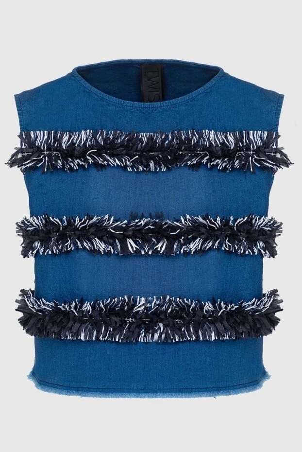 Twisty polyester top blue for women 196898 - photo 1