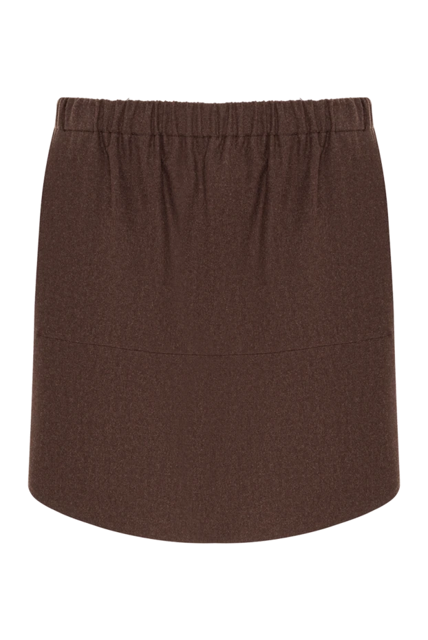 Brown wool skirt for women - photo 1