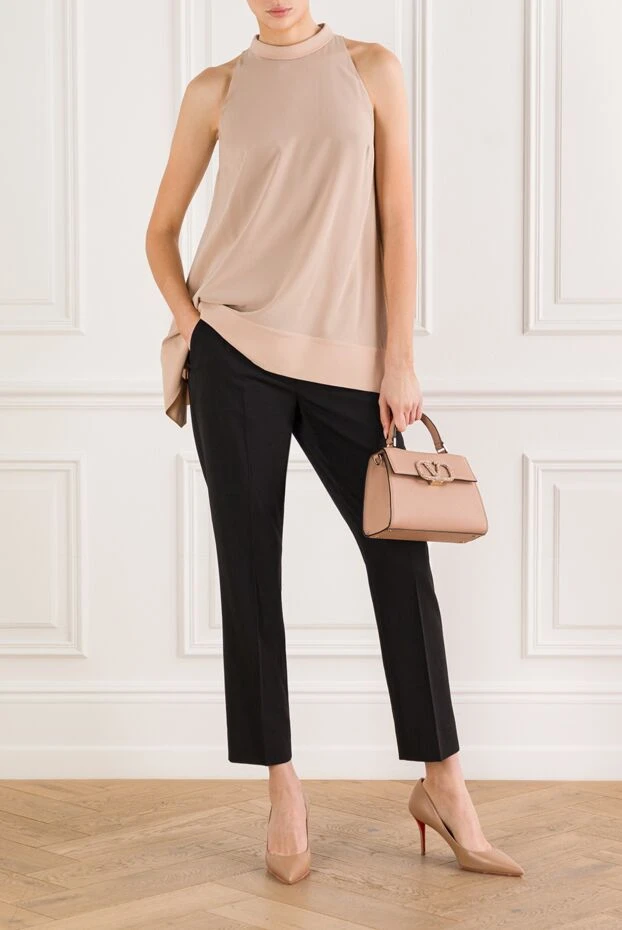 Топ из шелка розовый женский - фото 2