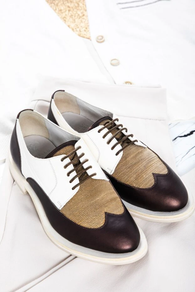 Туфли-оксфорды женские коричневые кожаные - фото 2