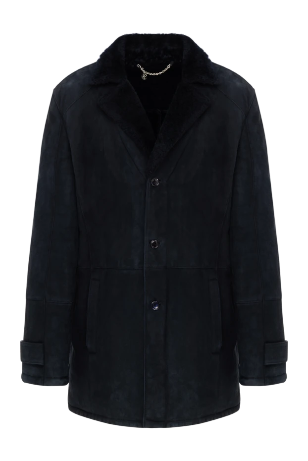 Hettabretz men's sheepskin coat made of suede and sheepskin blue 134442 - photo 1