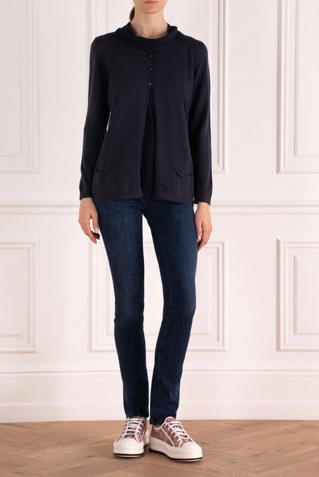 Gran Sasso woman blue wool jumper for women buy with prices and photos 134474 - photo 2