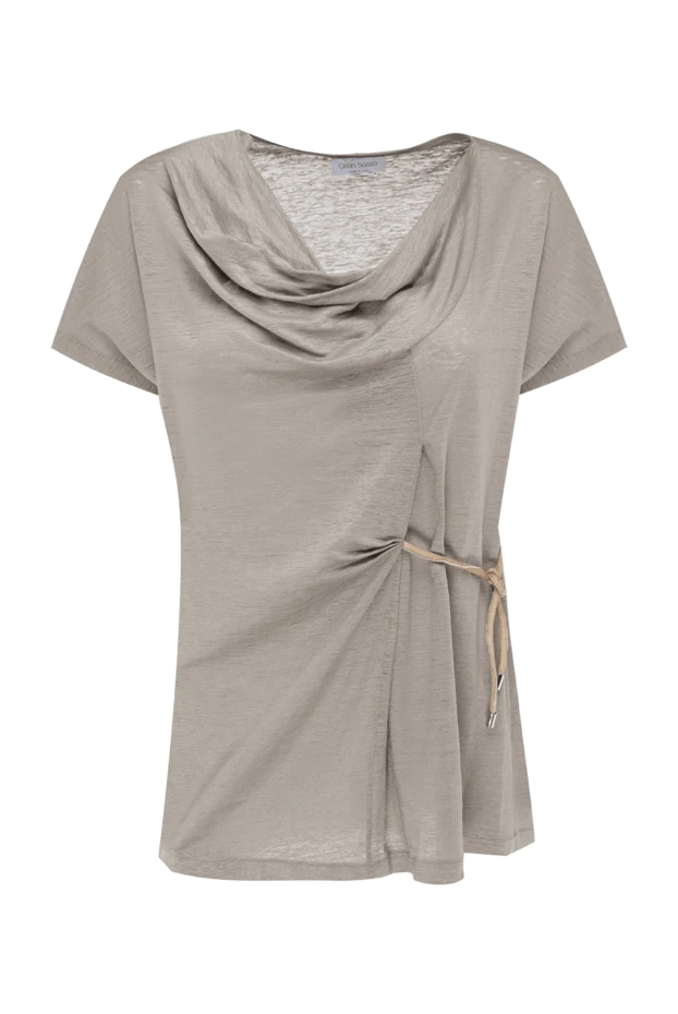 Gran Sasso woman beige linen top for women buy with prices and photos 134542 - photo 1