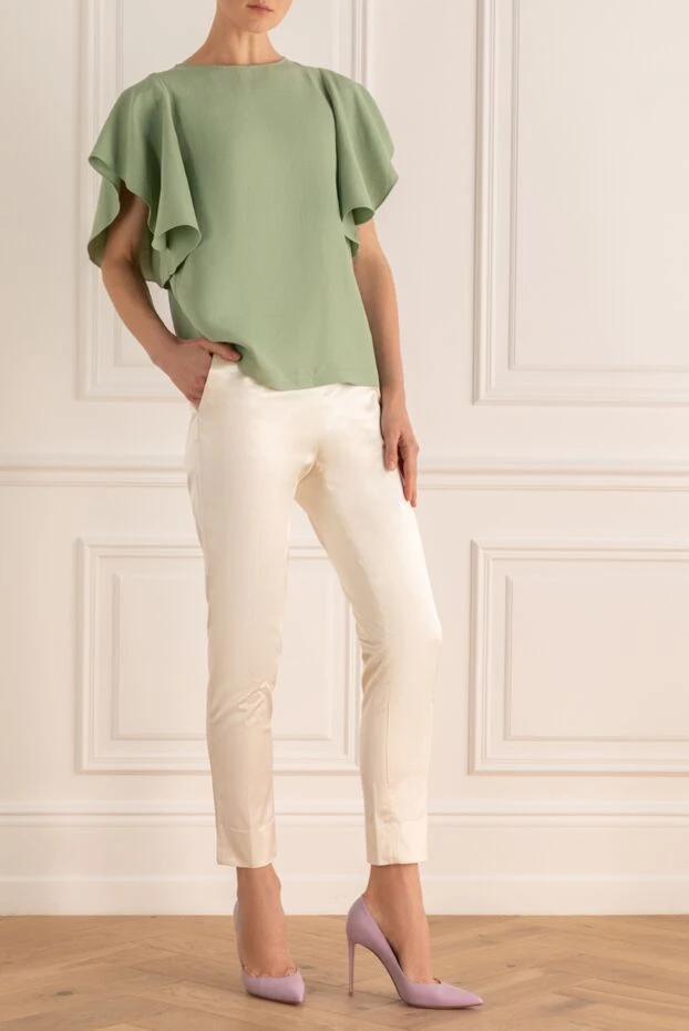 Casheart woman white viscose and cotton trousers for women buy with prices and photos 134548 - photo 2