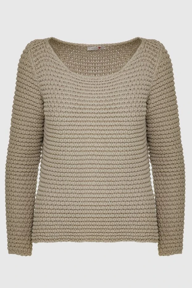 Casheart beige womens cotton jumper with textured knit 134562 - photo 1