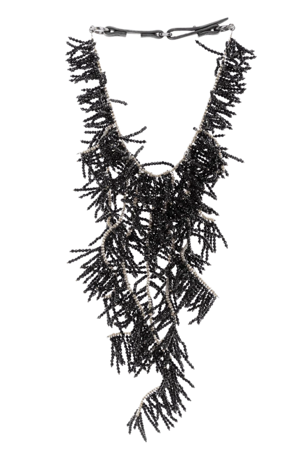 Black metal necklace for women - photo 1