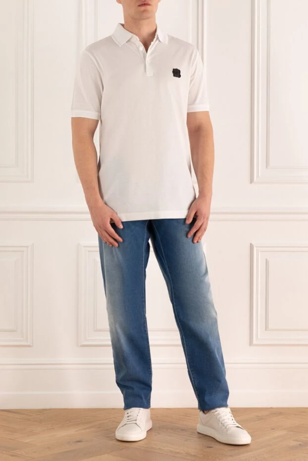 Jacob Cohen мужские джинсы из хлопка и полиэстера синие мужские купить с ценами и фото 134711 - фото 1