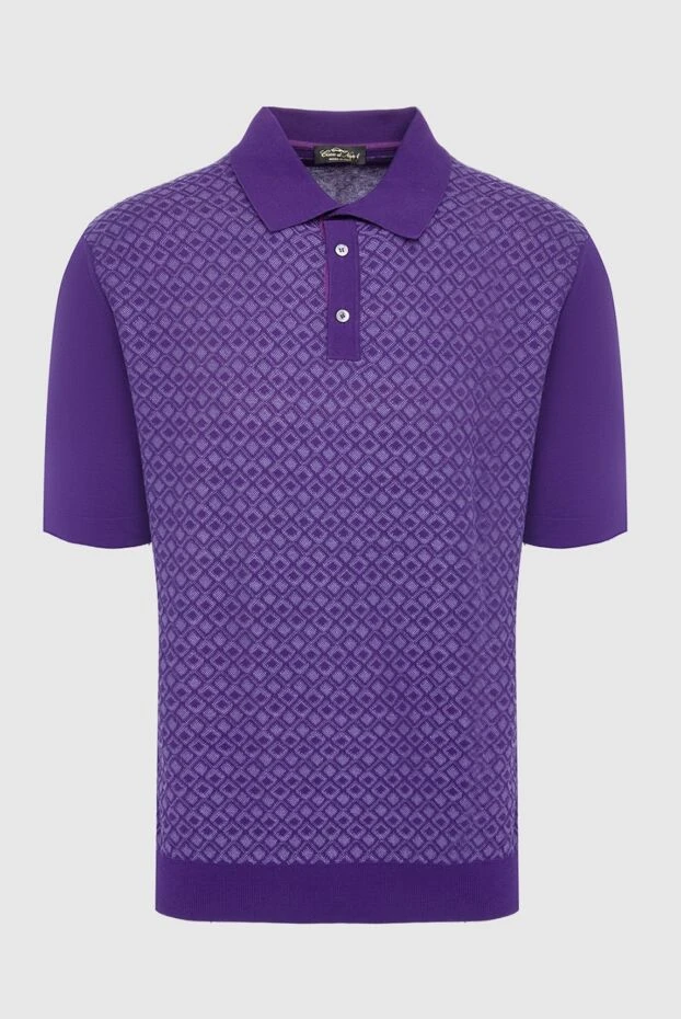 Cesare di Napoli man cotton and silk polo shirt purple for men buy with prices and photos 134828 - photo 1