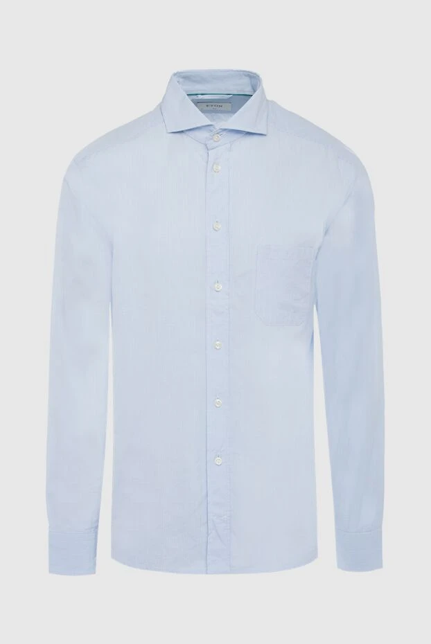 Eton чоловічі рубашка з бавовни блакитна чоловіча купити фото з цінами 134865 - фото 1