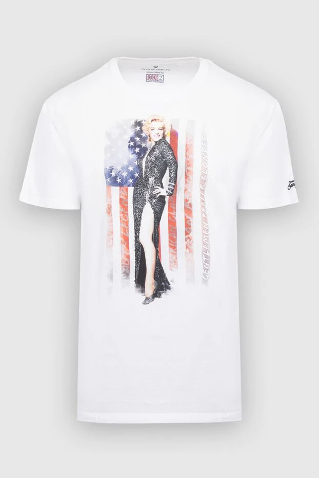 MC2 Saint Barth мужские футболка из хлопка белая мужская купить с ценами и фото 134890 - фото 1