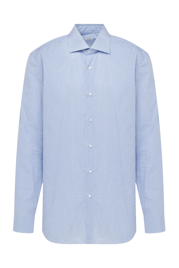 Barba Napoli мужские сорочка из хлопка голубая мужская купить с ценами и фото 134924 - фото 1