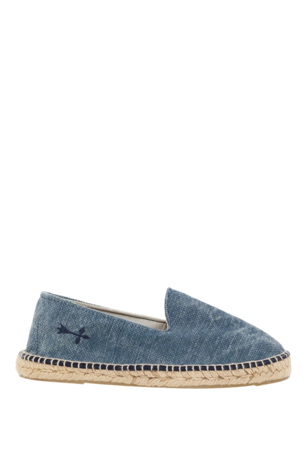 Blue canvas espadrilles for men