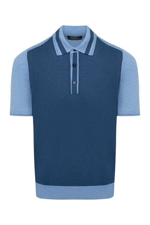 Cesare di Napoli man cotton polo blue for men buy with prices and photos 134974 - photo 1