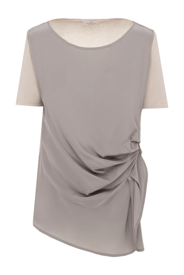 Panicale женские блуза из хлопка и шелка серая женская купить с ценами и фото 134999 - фото 1