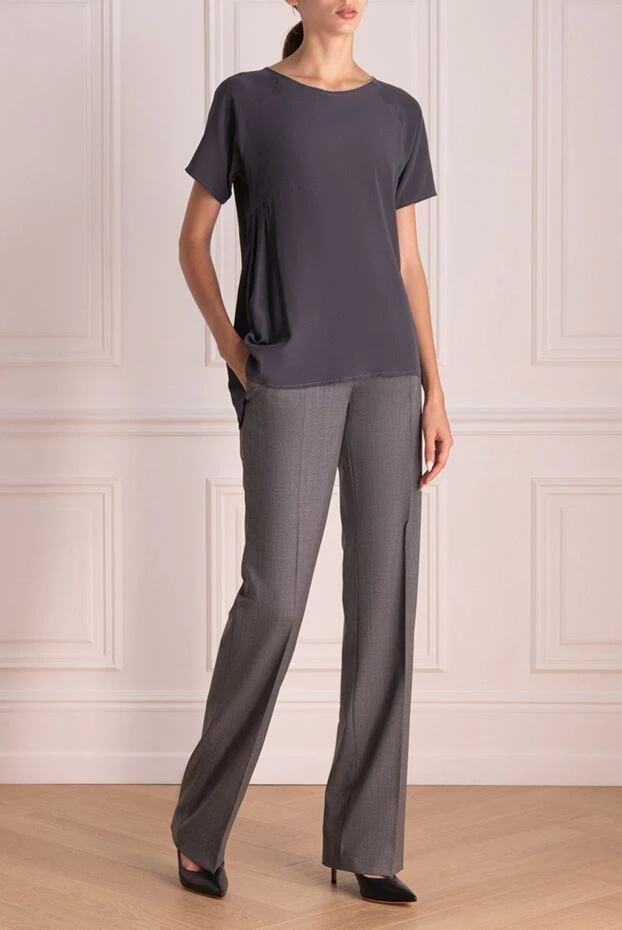 Panicale woman gray silk blouse for women buy with prices and photos 135004 - photo 2