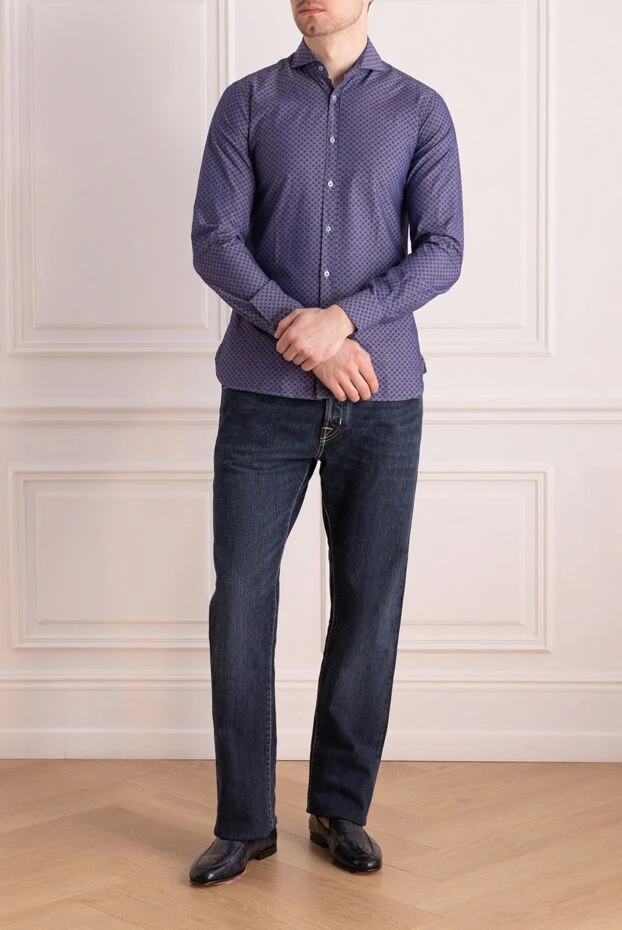 Orian чоловічі рубашка з бавовни фіолетова чоловіча купити фото з цінами 135075 - фото 2