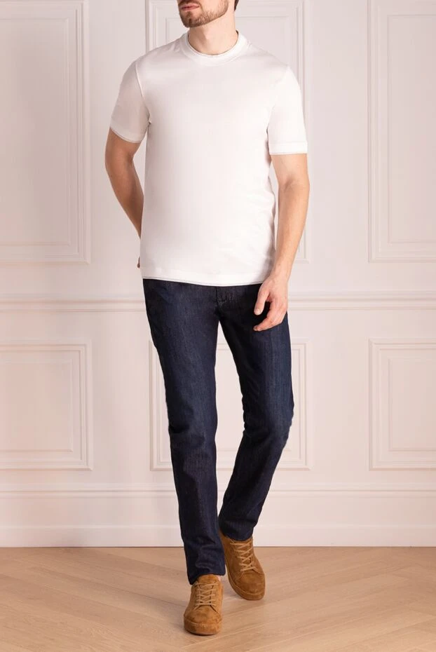 Cortigiani man blue cotton jeans for men buy with prices and photos 135127 - photo 2