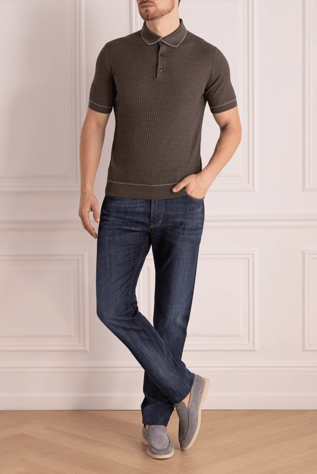 Cortigiani man cotton and elastane blue jeans for men buy with prices and photos 135131 - photo 2
