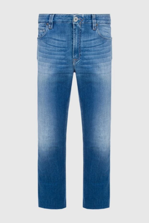 Cortigiani чоловічі джинси з бавовни та поліаміду блакитні чоловічі купити фото з цінами 135136 - фото 1
