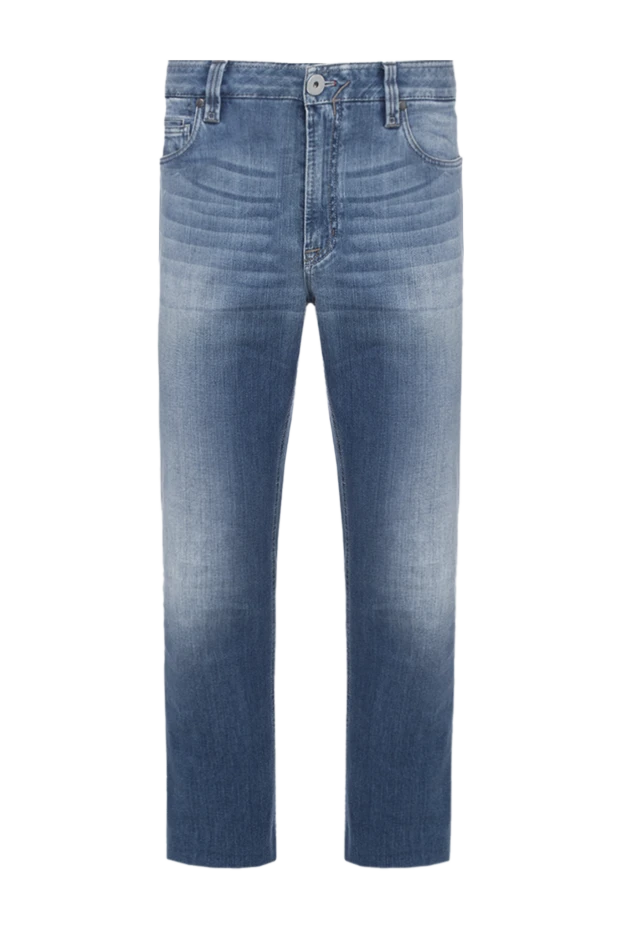 Cortigiani blue cotton and polyamide jeans for men 135136 - photo 1