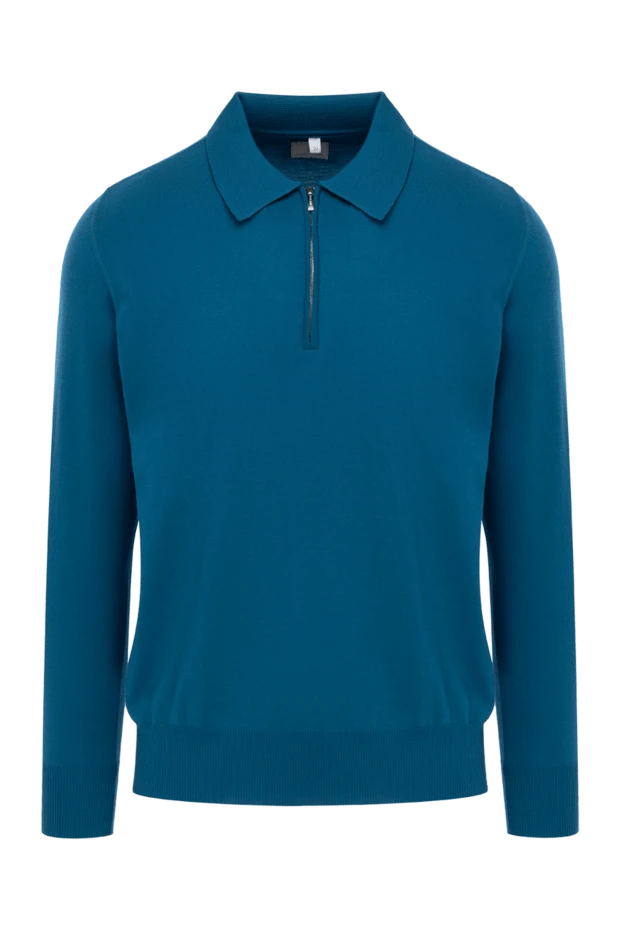 Cortigiani man cotton long sleeve polo blue for men buy with prices and photos 135146 - photo 1