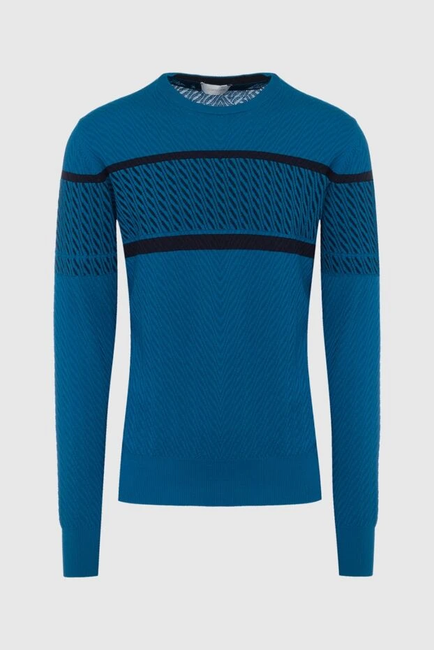 Cortigiani man wool and cotton jumper blue for men 135149 - photo 1