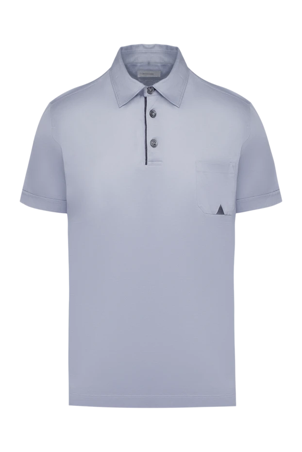 Cortigiani man blue cotton polo for men 135158 - photo 1