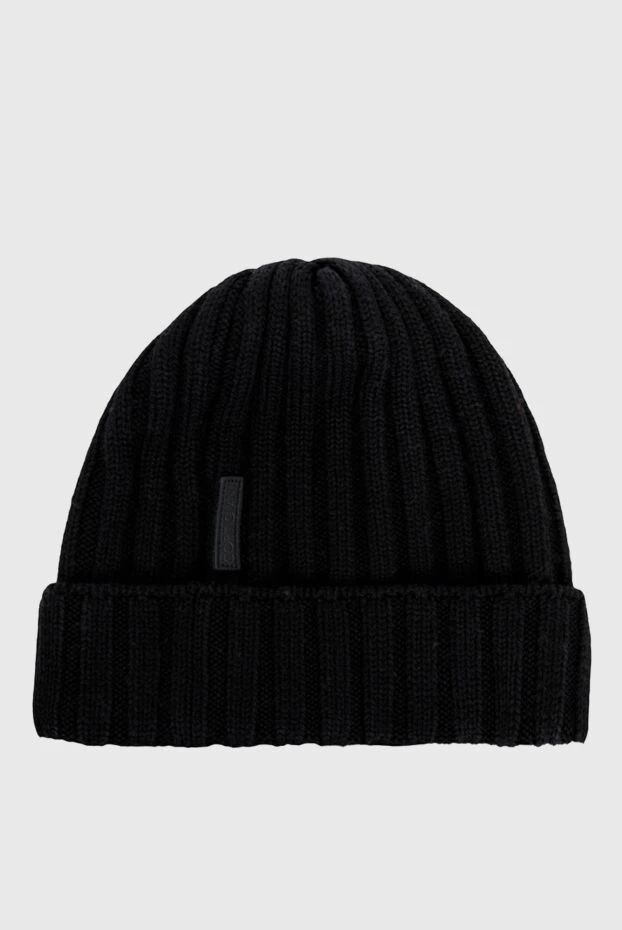 Cortigiani black woolen hat for men 135182 - photo 1