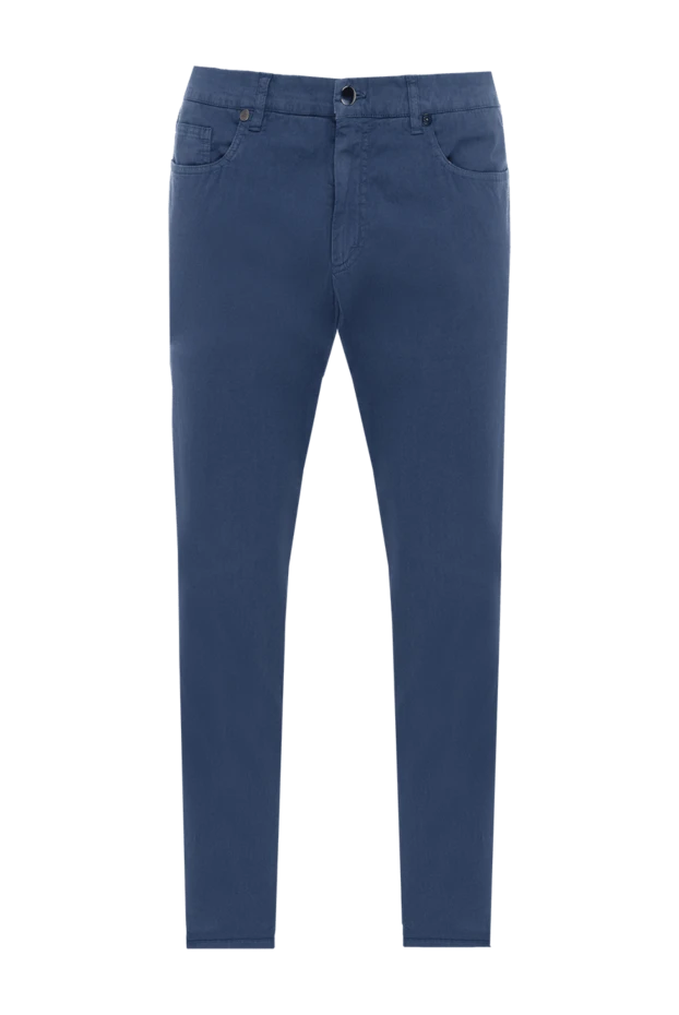 Tombolini мужские брюки из хлопка и эластана синие мужские купить с ценами и фото 135265 - фото 1