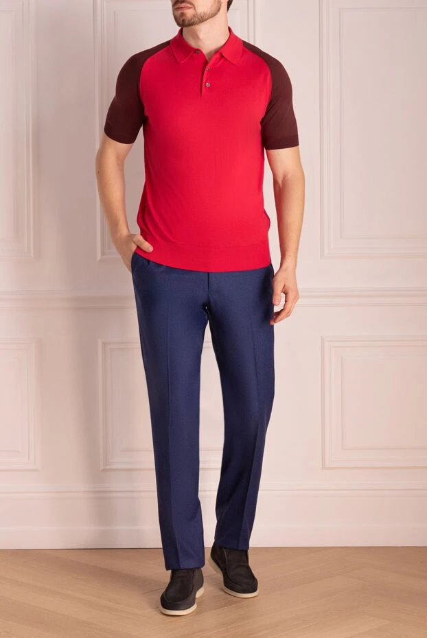 Massimo Sforza man cotton and silk polo red for men buy with prices and photos 135274 - photo 1