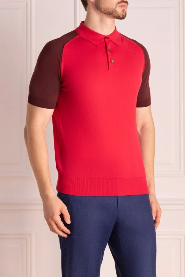 Massimo Sforza man cotton and silk polo red for men buy with prices and photos 135274 - photo 2