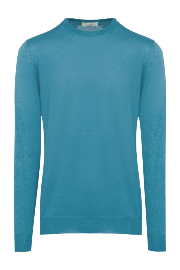 Pashmere man blue cashmere and silk jumper for men buy with prices and photos 135307 - photo 1